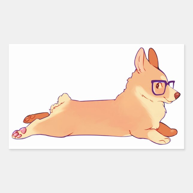 Corgi laying down sticker (Front)