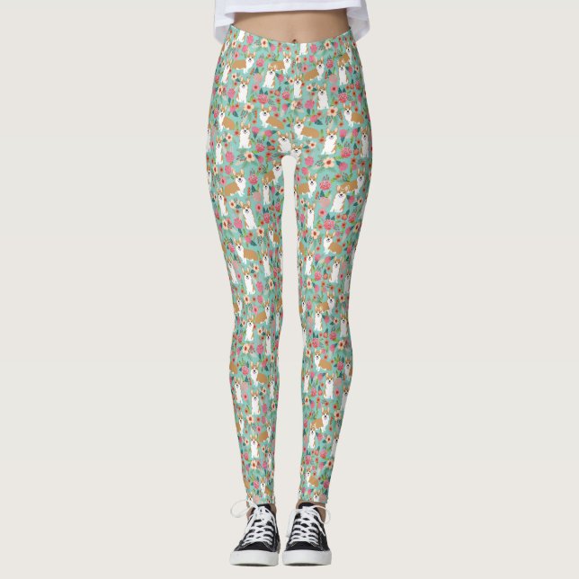 Corgi Leggings - de mignons cadeaux de corgi drôle (Devant)