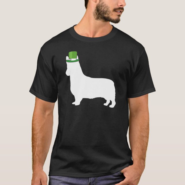 Corgi Leprechaun Irish St Patrick Day T-Shirt (Front)