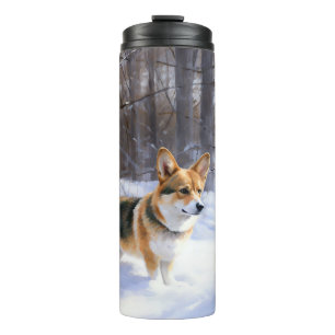Corgi Let It Snow Christmas Thermal Tumbler