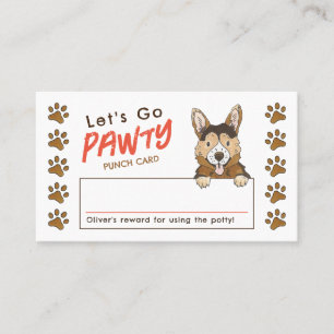 Corgi Let's Go Pawty Potty Training Punch Card