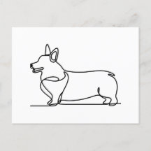 Corgi Line Drawing