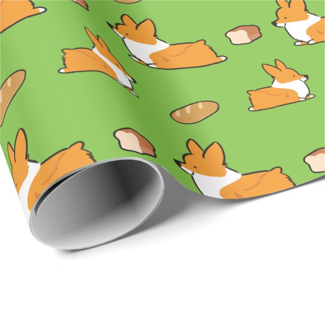 Corgi Loaf Gift Wrapping Paper (Roll Corner)