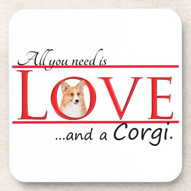 Corgi Love Coasters (Front)