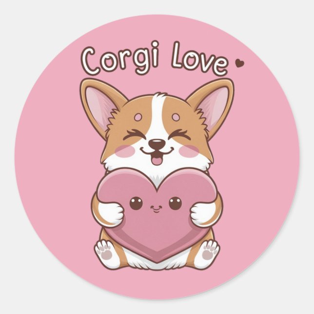 Corgi Love Sticker (Front)