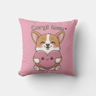 Corgi Love Throw Pillow