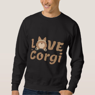 Corgi Love With Butt Sploot For Kids Long Sleeve Sweatshirt