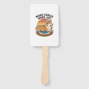 Corgi Lover Shirt Vintage Engraving Dog Quote Desi Hand Fan
