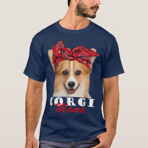 Corgi Mama Cute Corgi Dog Bandana  T-Shirt