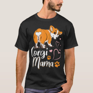 Corgi Mama Funny Corgi Dog Mom Kawaii Summer Corgi T-Shirt