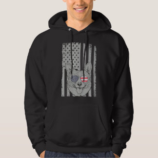 Corgi Men Women Kids Corgi American Flag Hoodie
