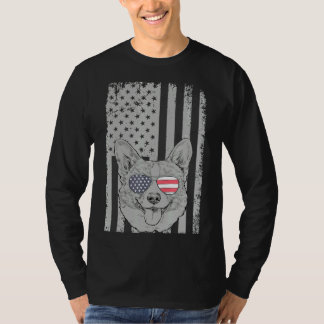 Corgi Men Women Kids Corgi American Flag T-Shirt