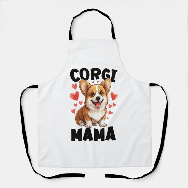 Corgi Mom - Cute Corgi Mama Apron (Front)