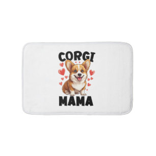 Corgi Mom - Cute Corgi Mama Bath Mat