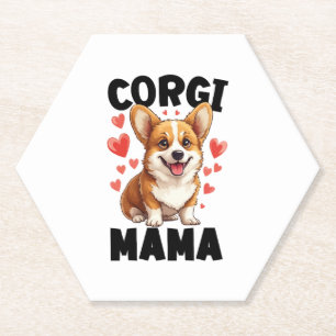 Corgi Mom - Cute Corgi Mama Paper Coaster