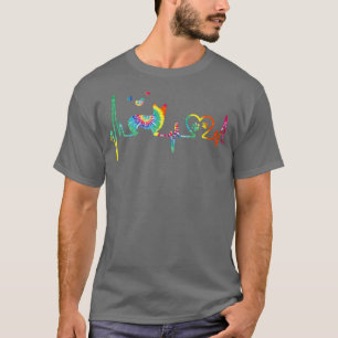 Corgi Mom Dad Heartbeat Tie Dye Dog T-Shirt