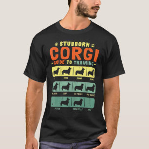 Corgi Mom Dad Stubborn Vintage Tricks T-Shirt