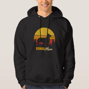 Corgi Mom Mama Vintage Retro Dog Women Hoodie