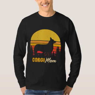Corgi Mom Mama Vintage Retro Dog Women T-Shirt