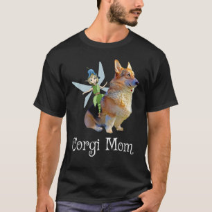 Corgi Mom Pembroke Welsh Corgi & Fairy Retro Dog T-Shirt