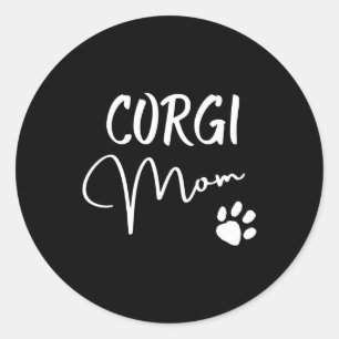 Corgi Mom Pet Gifts for Corgi Dog Lovers And Owner Classic Round Sticker