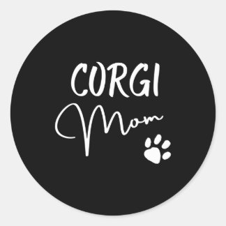 Corgi Mom Pet Gifts for Corgi Dog Lovers And Owner Classic Round Sticker