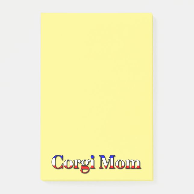 Corgi Mom Post-it Notes (Front)