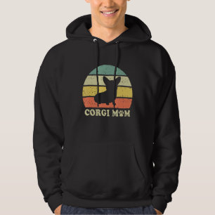 Corgi Mom Retro Vintage Retro Corgi Mom Dog Mother Hoodie