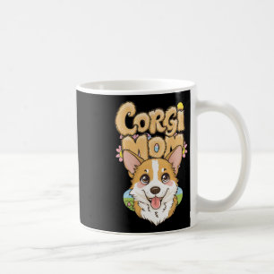 Corgi Mom Spring Floral Design - Easter Corgi Love Coffee Mug