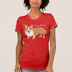 Corgi Mom Women's Red T-Shirt