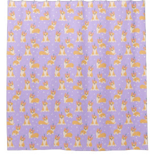 Corgi Motif rideau de douche