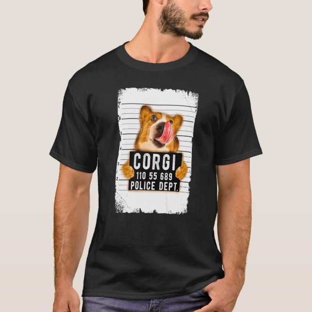 Corgi Mug Shot T-Shirt (Front)