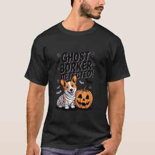 Corgi Mummy & Pumpkin Halloween Ghost Borker Detec T-Shirt