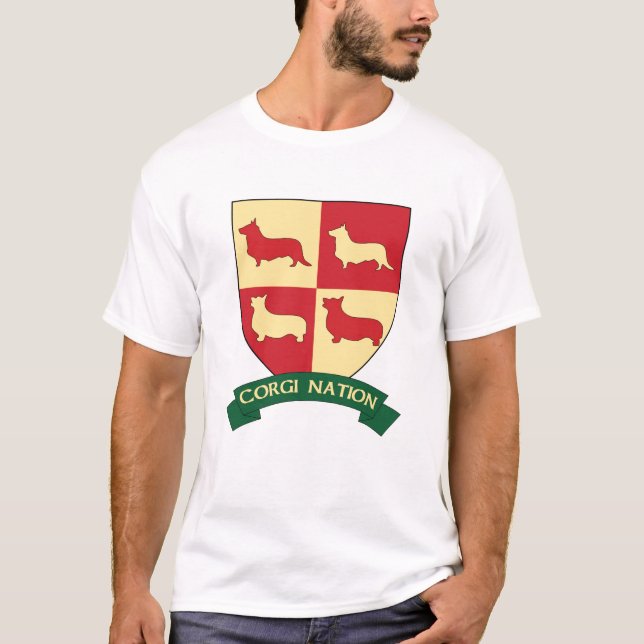 Corgi Nation Crest T Shirt (Front)