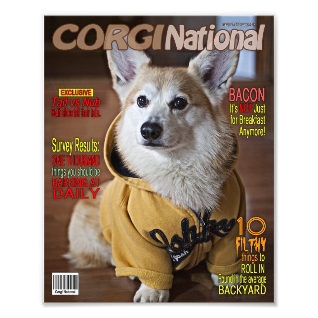 Corgi National Magazine (Customizable Print) Photo Print (Front)