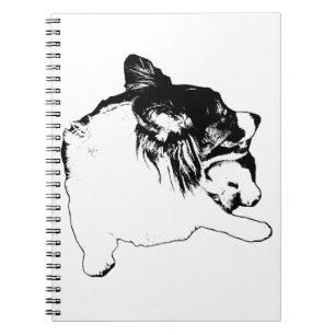 Corgi Notes in Clean Contours Notebook