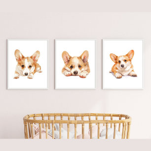 Corgi Nursery Decor, Corgi Wall Art