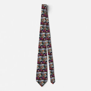 Corgi on a Paddle: A Scenic Adventure Tie