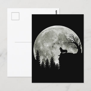 Corgi On Mountain Blood Moon Halloween Gifts Postcard