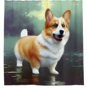 Corgi on water