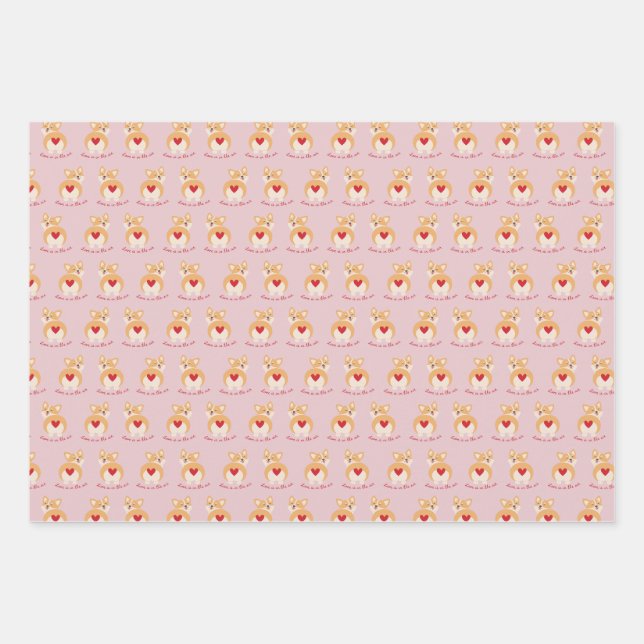 Corgi - Papier d'enveloppement de chien de Valenti (Devant)