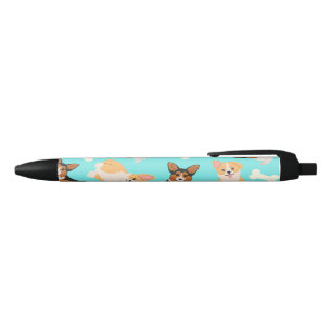 Corgi Pattern Black Ink Pen