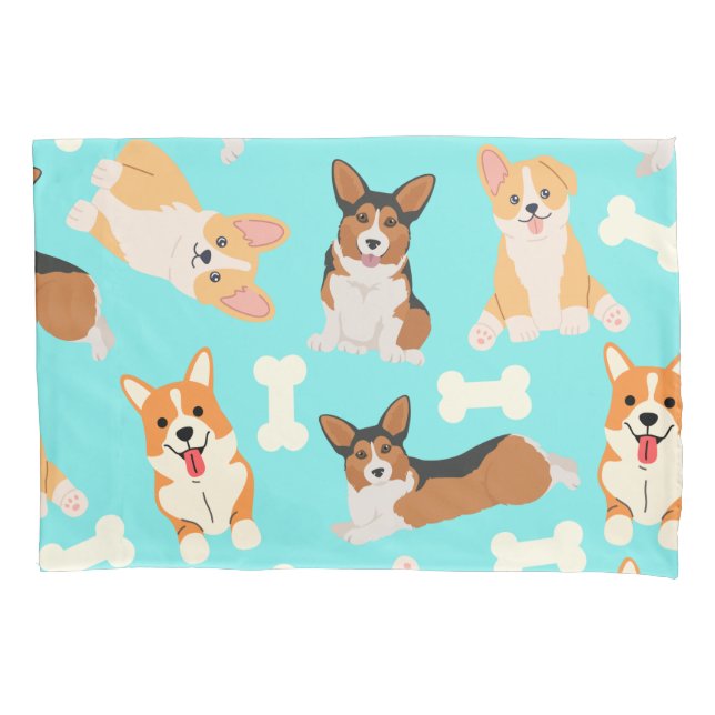Corgi Pattern Pillowcase (Front)
