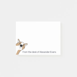 Corgi Peeking Personalize Notes