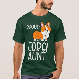 Corgi Pembroke Lover Proud Corgi Aunt  T-Shirt