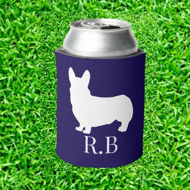 Corgi Perfect Gift  Blue Navy  Can Cooler (Celebrate your love for Corgis on the green! Discover our delightful Corgi Lovers Golf)