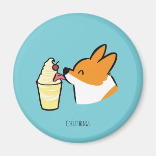 Corgi Pineapple Dole Whip Magnet