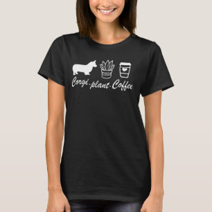 corgi Plant Coffee T-Shirt