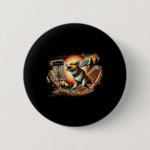Corgi Playing Disc Golf Sports Frolfer Athlete Gam 2 Inch Round Button