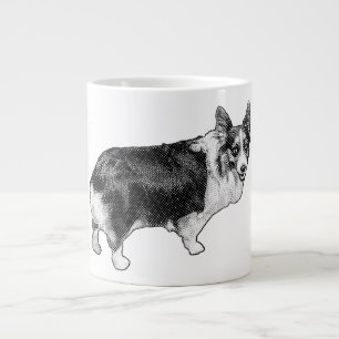 Corgi Prism Holiday Wink Large Coffee Mug